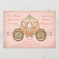 Princesse de corail Quinceanera Invitations de