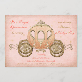 Princesse de corail Quinceanera Invitations de