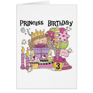 Princesse de fête 3e anniversaire Tshirts et cadea