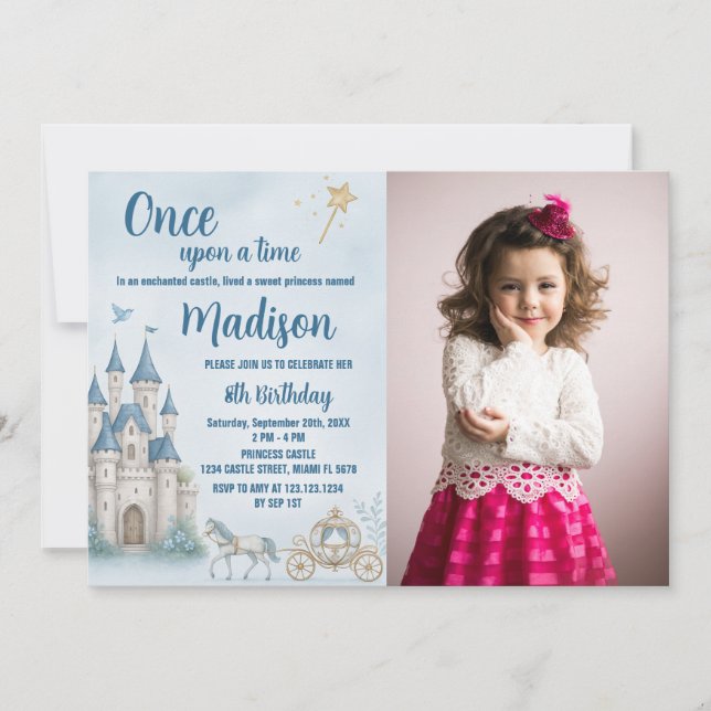 Princesse de la Couronne Invitation à l'anniversai (Devant)