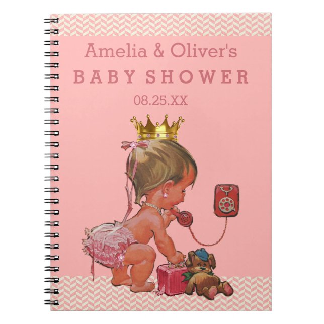 Princesse de valise sur le livre d'invité de baby (Devant)