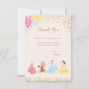 Princesse Disney   Merci Floral Gold Confetti