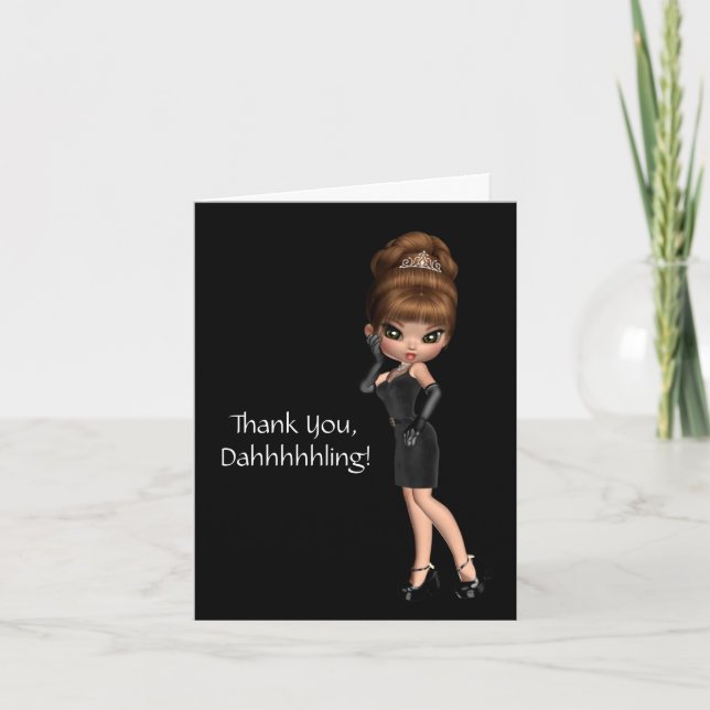 Princesse Diva Carte de remerciements (Devant)