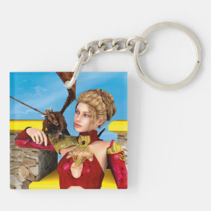 Princesse Dragon Fantastique Art Numérique