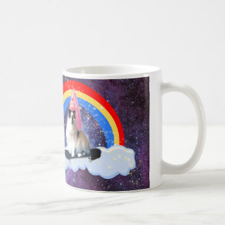 Princesse drôle Skateboard Cat Mug d'arc-en-ciel
