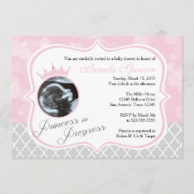 Princesse en cours, Baby shower Invitation