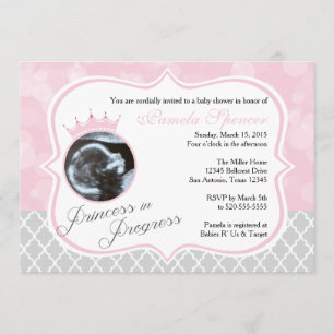 Princesse en cours, Baby shower Invitation