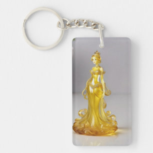 princesse en verre cristal avec robe jaune