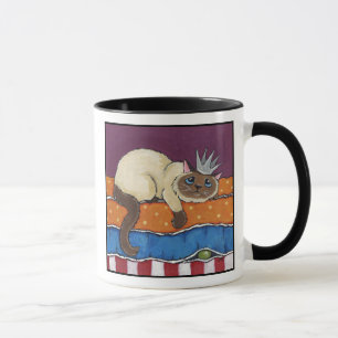 Princesse et la tasse de chat du pois  