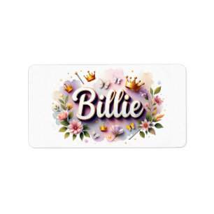 Princesse Floral Nom Étiquettes - Sticker personna