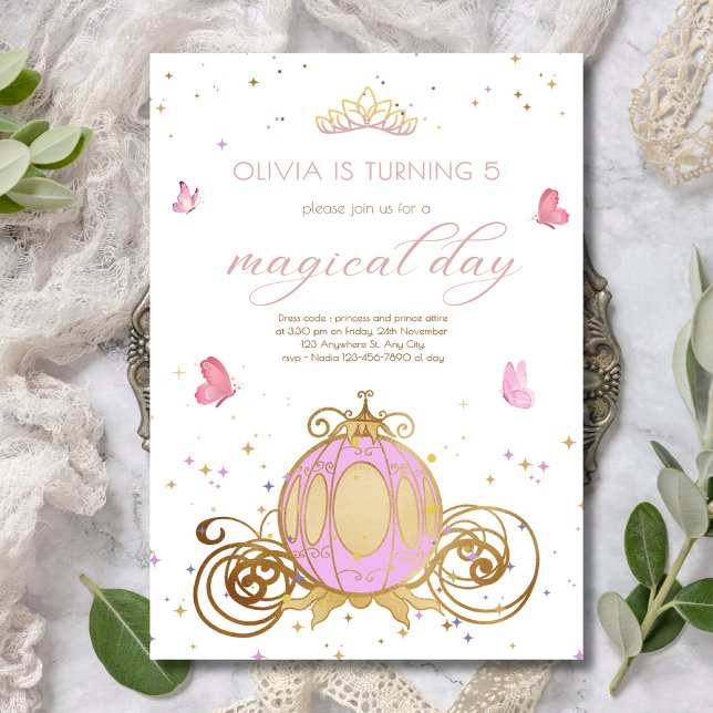 Princesse Invitation d'anniversaire Princesse Carr (Créateur téléchargé)