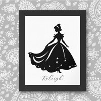 Princesse Magique Sillouette Impression personnali