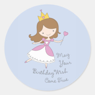 Princesse mignonne Birthday Wish Stickers