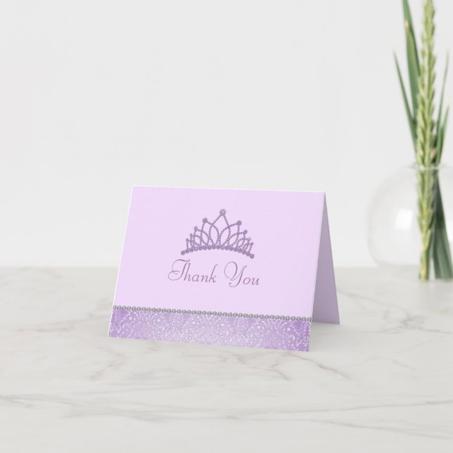 Princesse pourpre carte de remerciements (Devant)