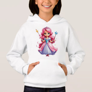 Princesse Rose Avec Baguette Magique Et Tiara
