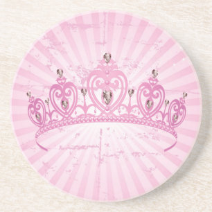 Princesse Rose Couronne Tiara Dessous de verre fil