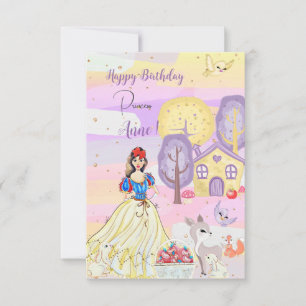 Princesse Snowy Bonne Carte de voeux d'anniversair
