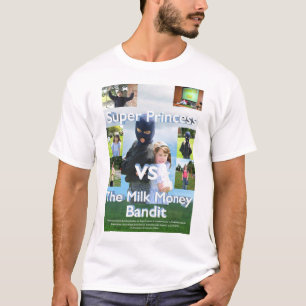 Princesse superbe contre le T-shirt de bandit