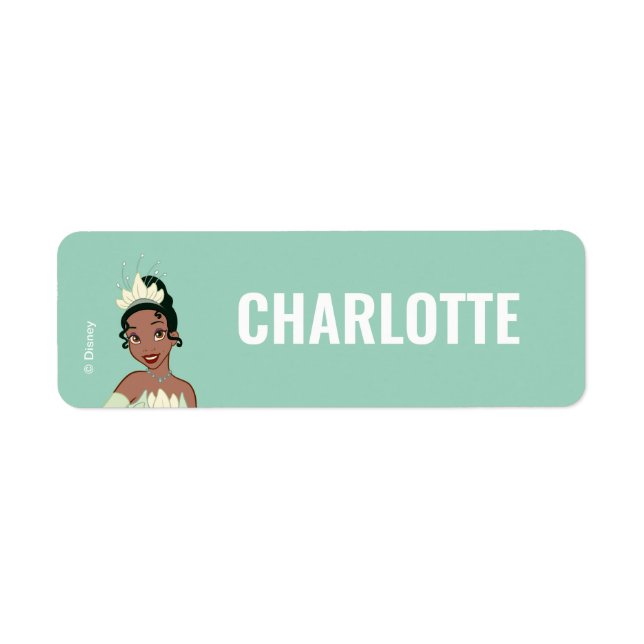 Princesse Tiana personnalisée | Retour aux Étiquet (Devant)