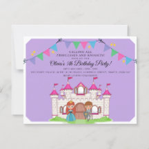 Princesses and Knights Birthday Party Invitations