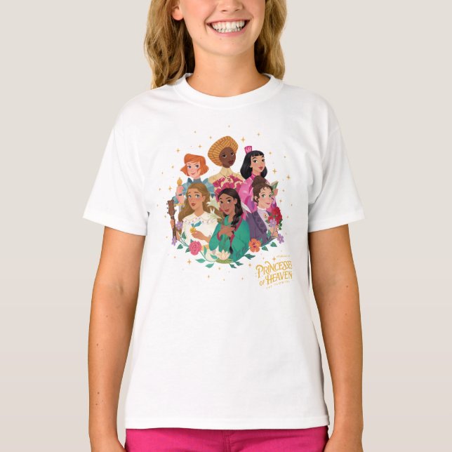 Princesses du Ciel™ T-shirt Fleurs Filles (Devant)