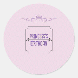 Princess's Birthday Classic Round Sticker