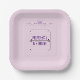 Princess's Birthday Paper Plate