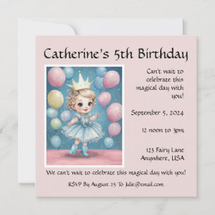 Princess's Enchanted Birthday Celebration Invite