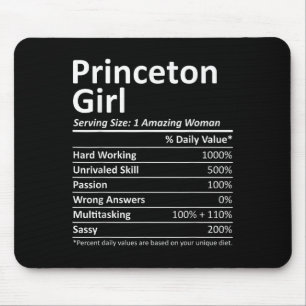 Princeton Girl Nj New Jersey Funny City Home Roots Mouse Pad