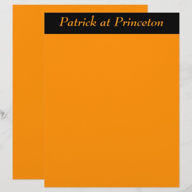Princeton Orange Personalized (Front/Back)