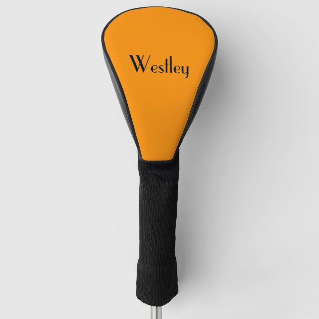 Princeton Orange Personalized Golf Head Cover (Front)