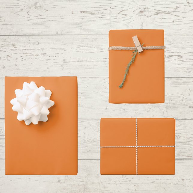 Princeton Orange Solid Colour Wrapping Paper Sheet (Creator Uploaded)