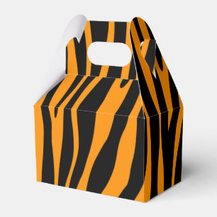 Princeton Orange Zebra Print Favor Box