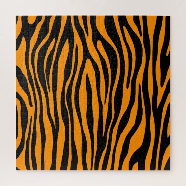 Princeton Orange Zebra Print Jigsaw Puzzle (Vertical)
