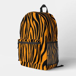 Princeton Orange Zebra Print Printed Backpack