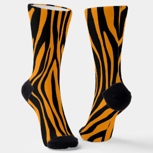 Princeton Orange Zebra Print Socks