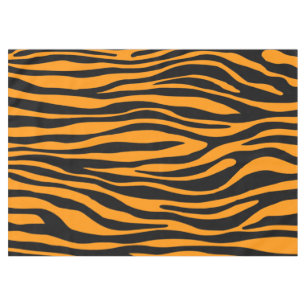 Princeton Orange Zebra Print Tablecloth