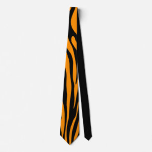 Princeton Orange Zebra Print Tie