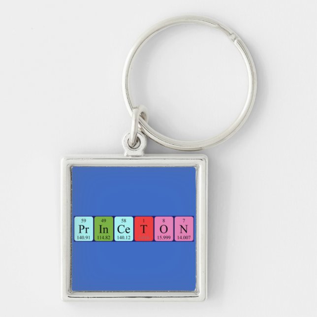 Princeton periodic table name keyring (Front)