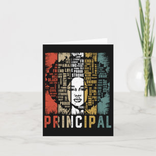 Principal Afro African American Women Black Histor Card