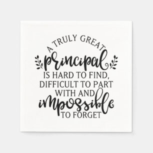 Principal Appreciation Day Ideas Napkin