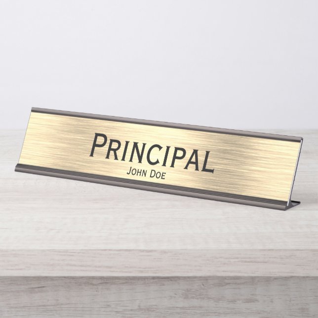 Principal Desk Name Plate (Front)