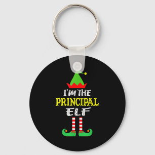 Principal Elf Matching Family Group Christmas Keychain