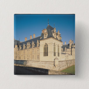 Principal facade and the south facade 2 inch square button