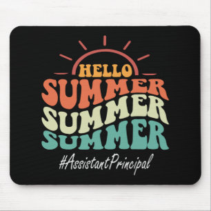 Principal Groovy Last Day Of School Hello Summer Mouse Pad