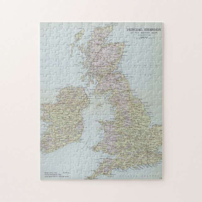 Principal Highroads of the British Isles Jigsaw Puzzle (Vertical)