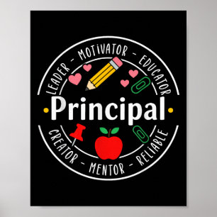 Principal Leader Motivator First Day Back To Schoo Poster