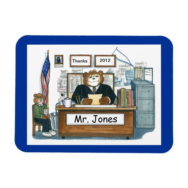 Principal Magnet, Personalized with a Name Magnet (Horizontal)
