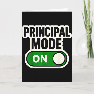 Principal Mode On Button Switch New School Year Pr Card