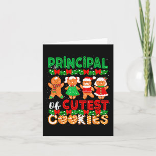 Principal Of Cutest Cookies Christmas Gingerbreads Card